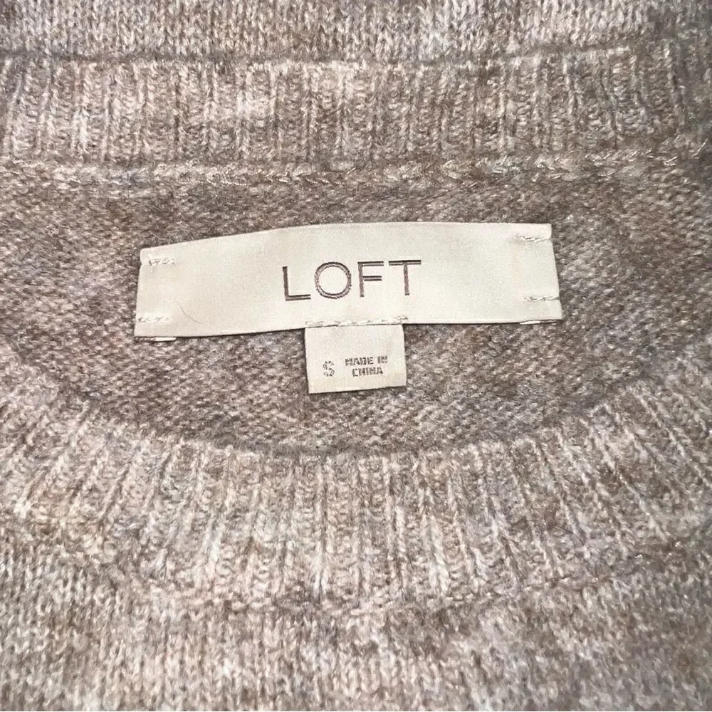 LOFT Ruffle Cold Shoulder Sweater size S - Picture 8 of 9